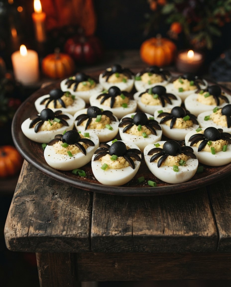 Яйца-пауки на Хэллоуин